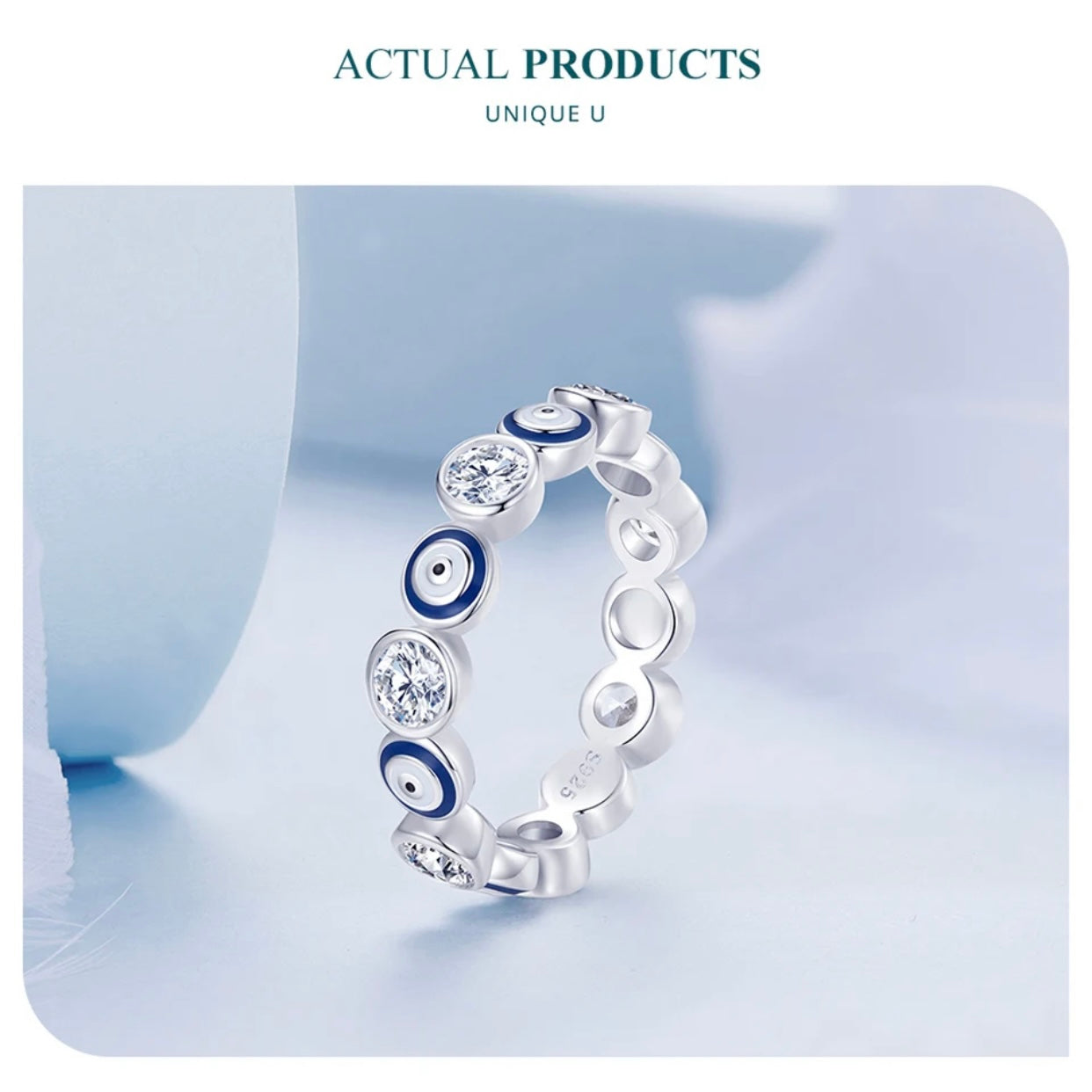 PALMIRA STERLING SILVER EVIL EYE RING
