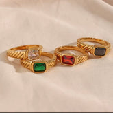 LARISA CZ STONE RING