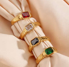 LARISA CZ STONE RING