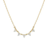 MELANIA STERLING SILVER CUBIC ZIRCONIA DAINTY NECKLACE