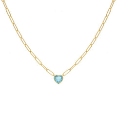 SOPHIA STERLING SILVER CUBIC ZIRCONIA HEART NECKLACE