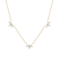 MELANIA STERLING SILVER CUBIC ZIRCONIA DAINTY NECKLACE