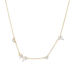 MELANIA STERLING SILVER CUBIC ZIRCONIA DAINTY NECKLACE