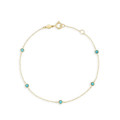 ACELINA STERLING SILVER TURQUOISE BRACELET