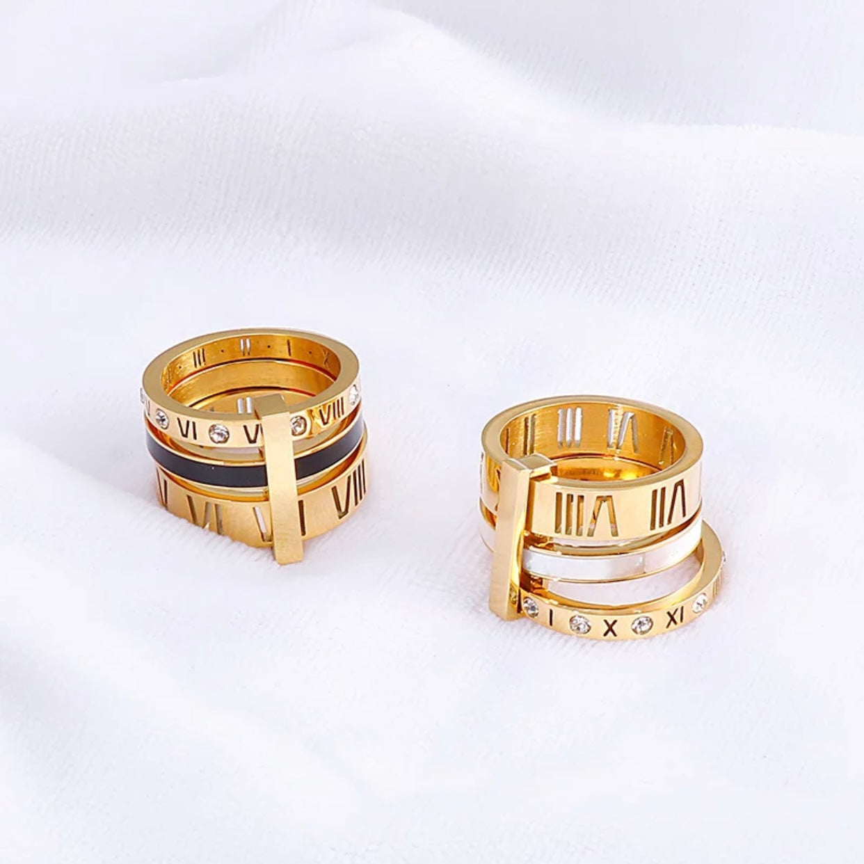 KORE ROMAN NUMERAL STACKABLE RING