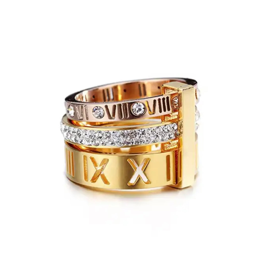 KORE ROMAN NUMERAL STACKABLE RING