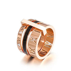 KORE ROMAN NUMERAL STACKABLE RING