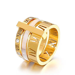 KORE ROMAN NUMERAL STACKABLE RING