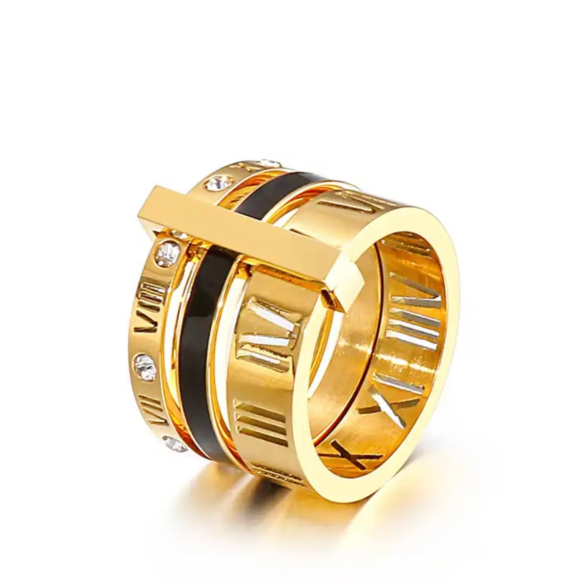 KORE ROMAN NUMERAL STACKABLE RING