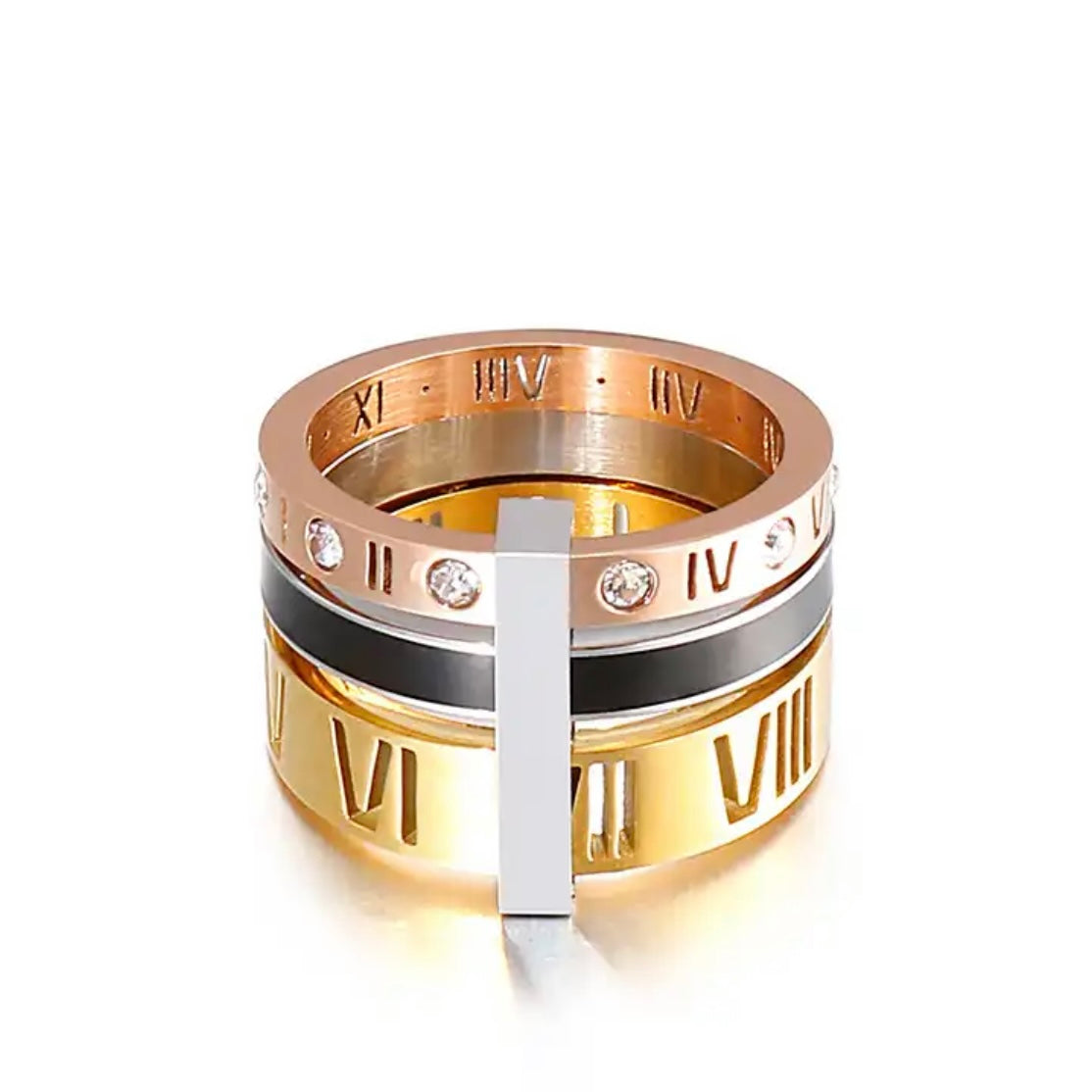 KORE ROMAN NUMERAL STACKABLE RING