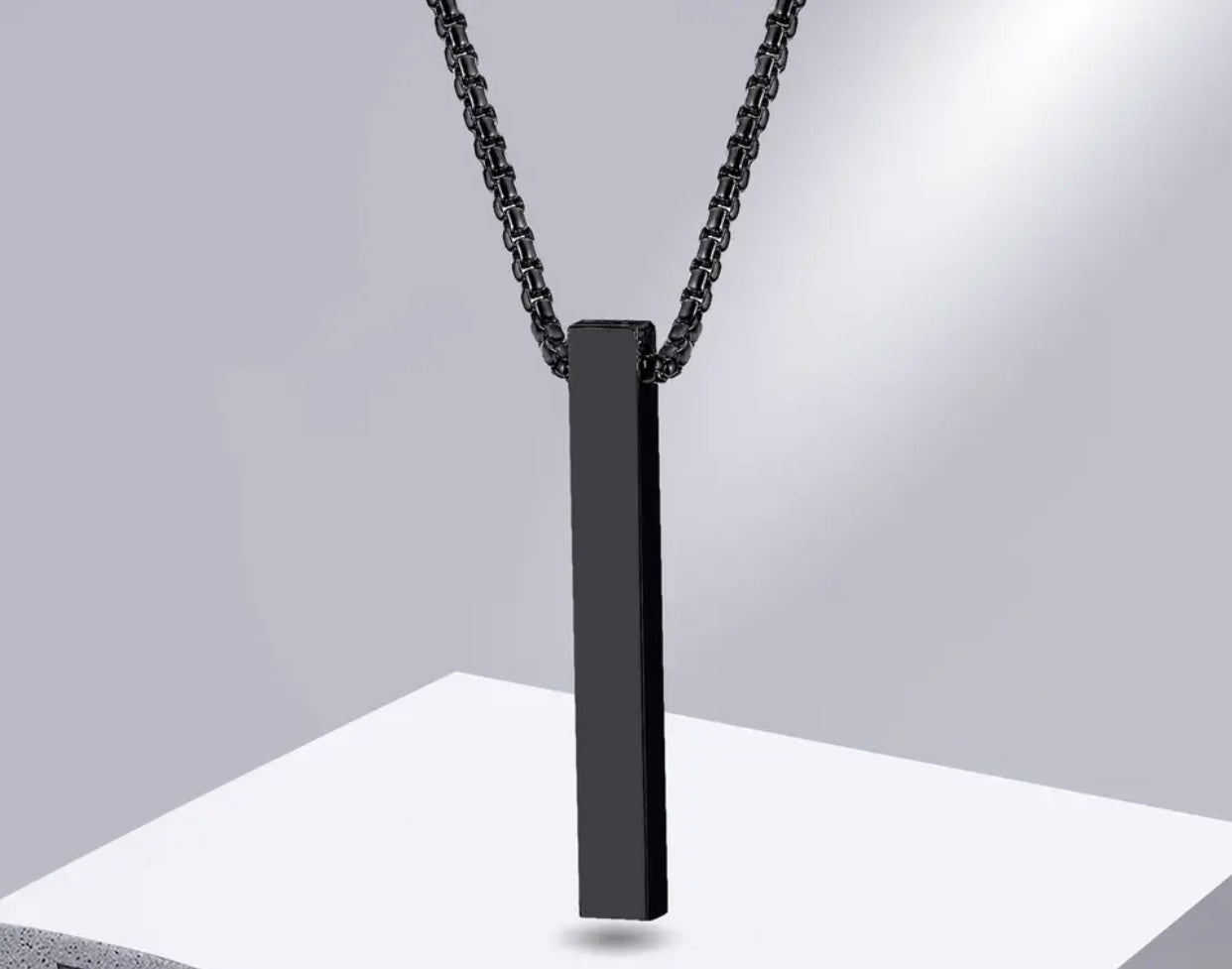 CHRISPINO MENS BAR PENDENT NECKLACE