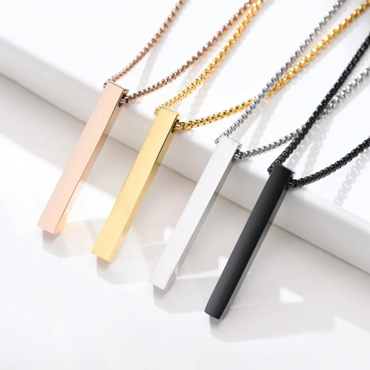 CHRISPINO MENS BAR PENDENT NECKLACE