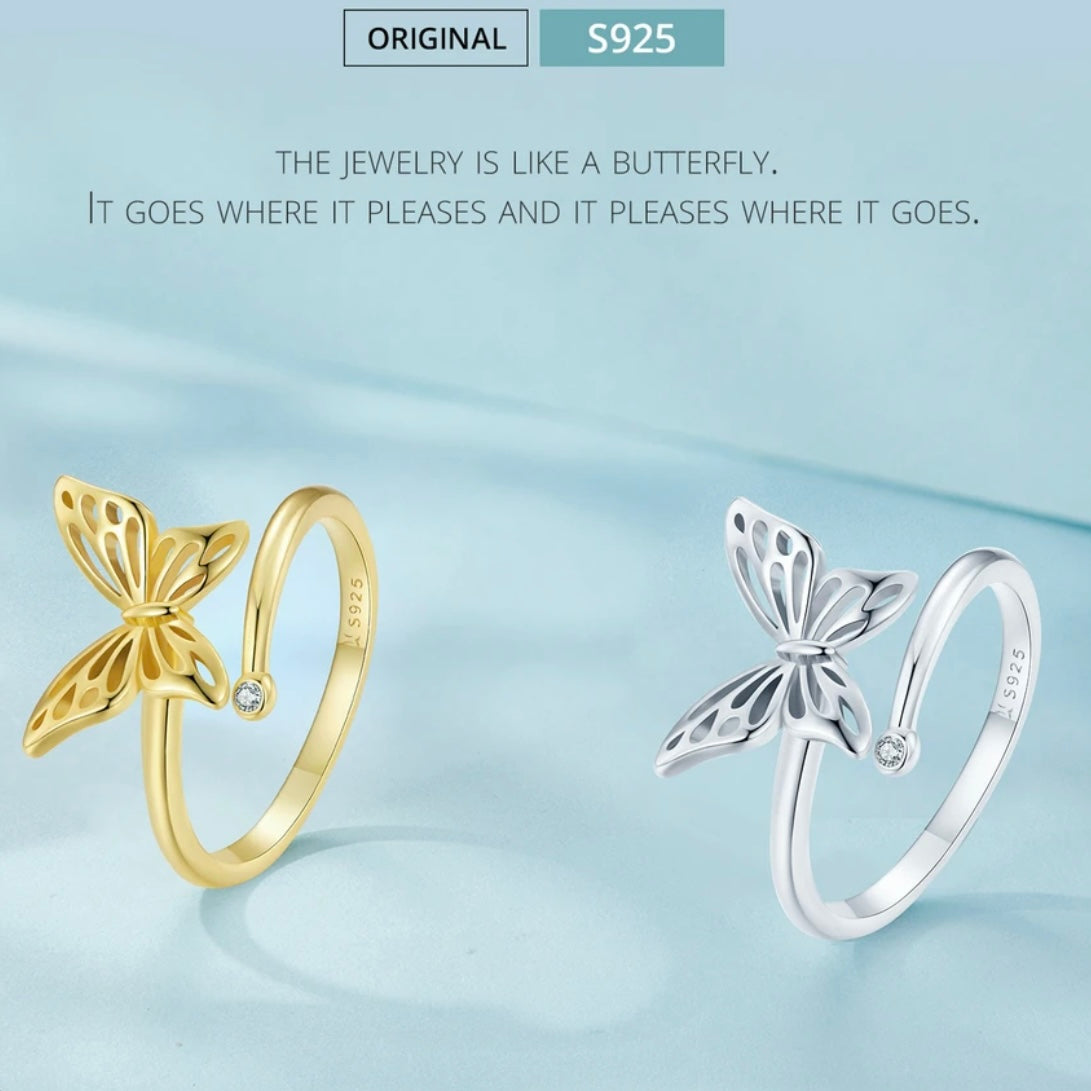 ACADIA STERLING SILVER BUTTERFLY RING