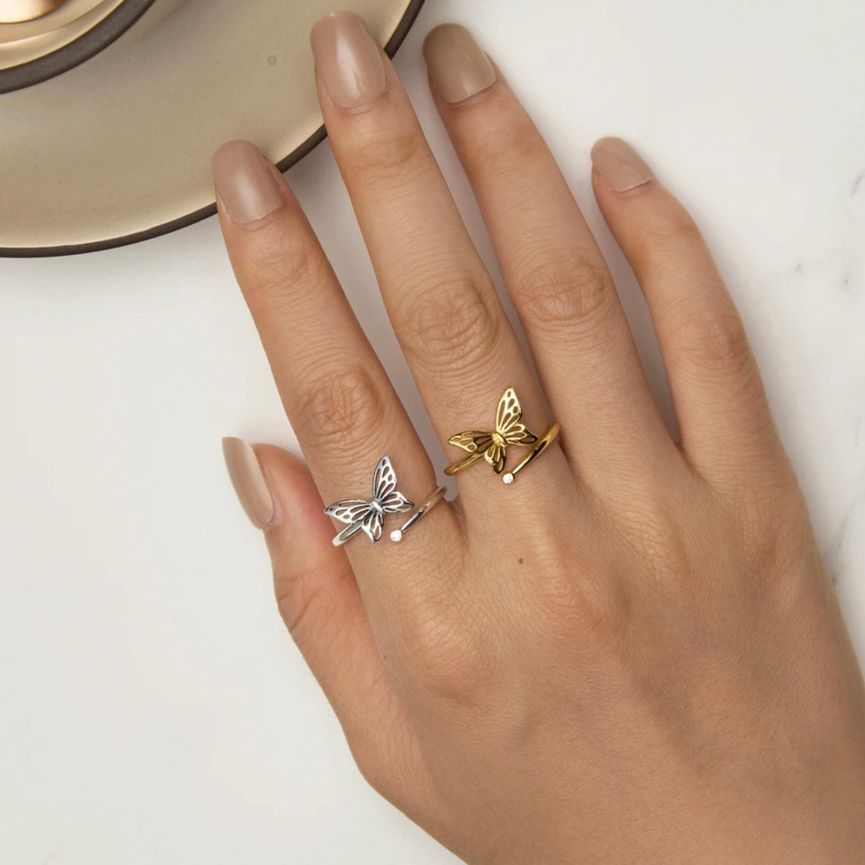 ACADIA STERLING SILVER BUTTERFLY RING