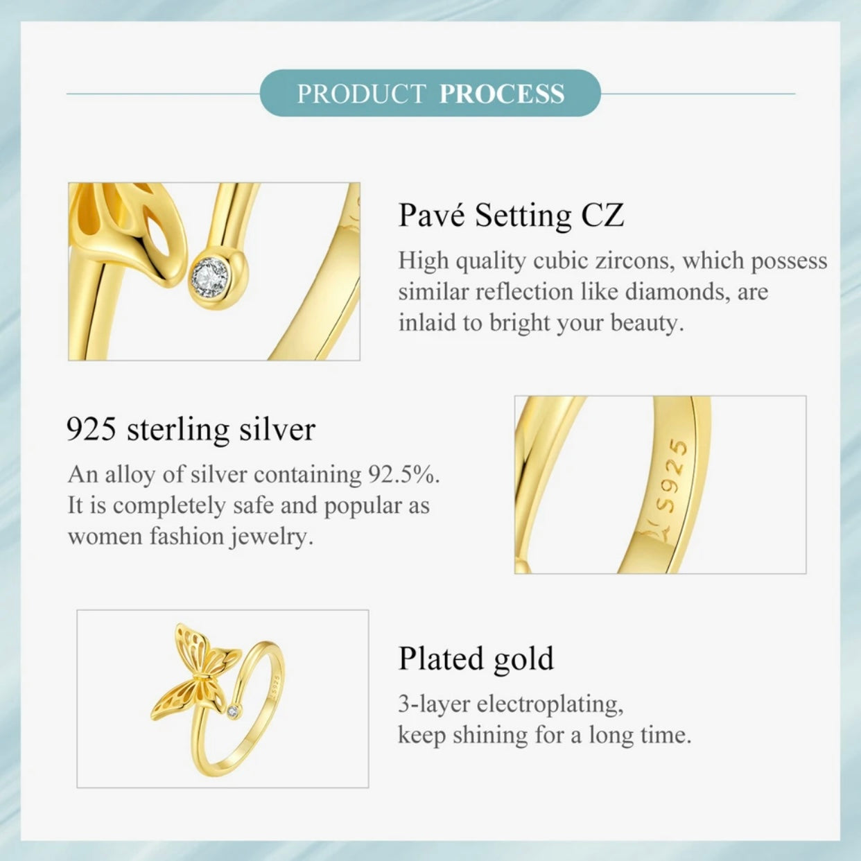 ACADIA STERLING SILVER BUTTERFLY RING