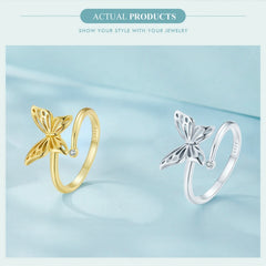 ACADIA STERLING SILVER BUTTERFLY RING