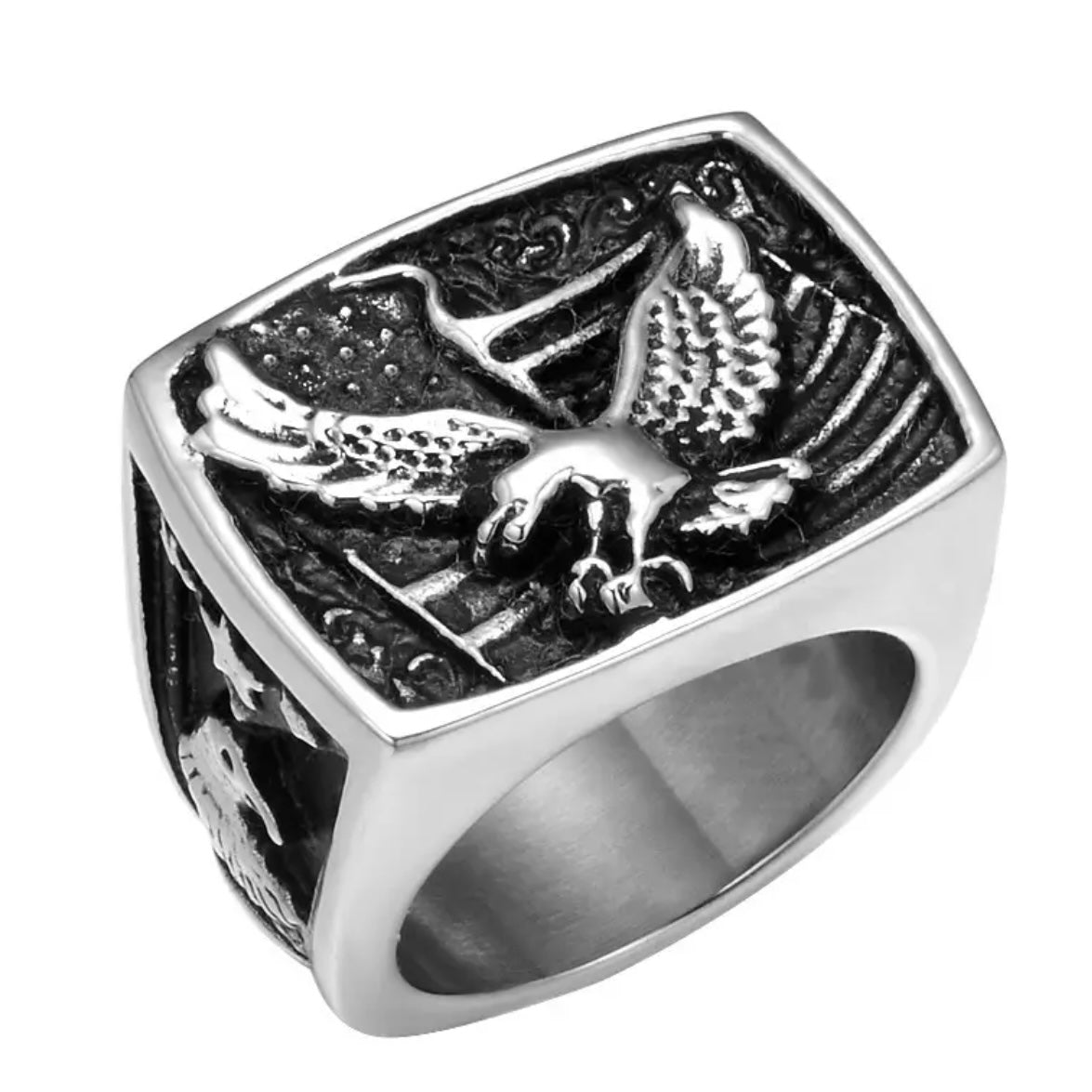 JACK TITANIUM STEEL EAGLE RING