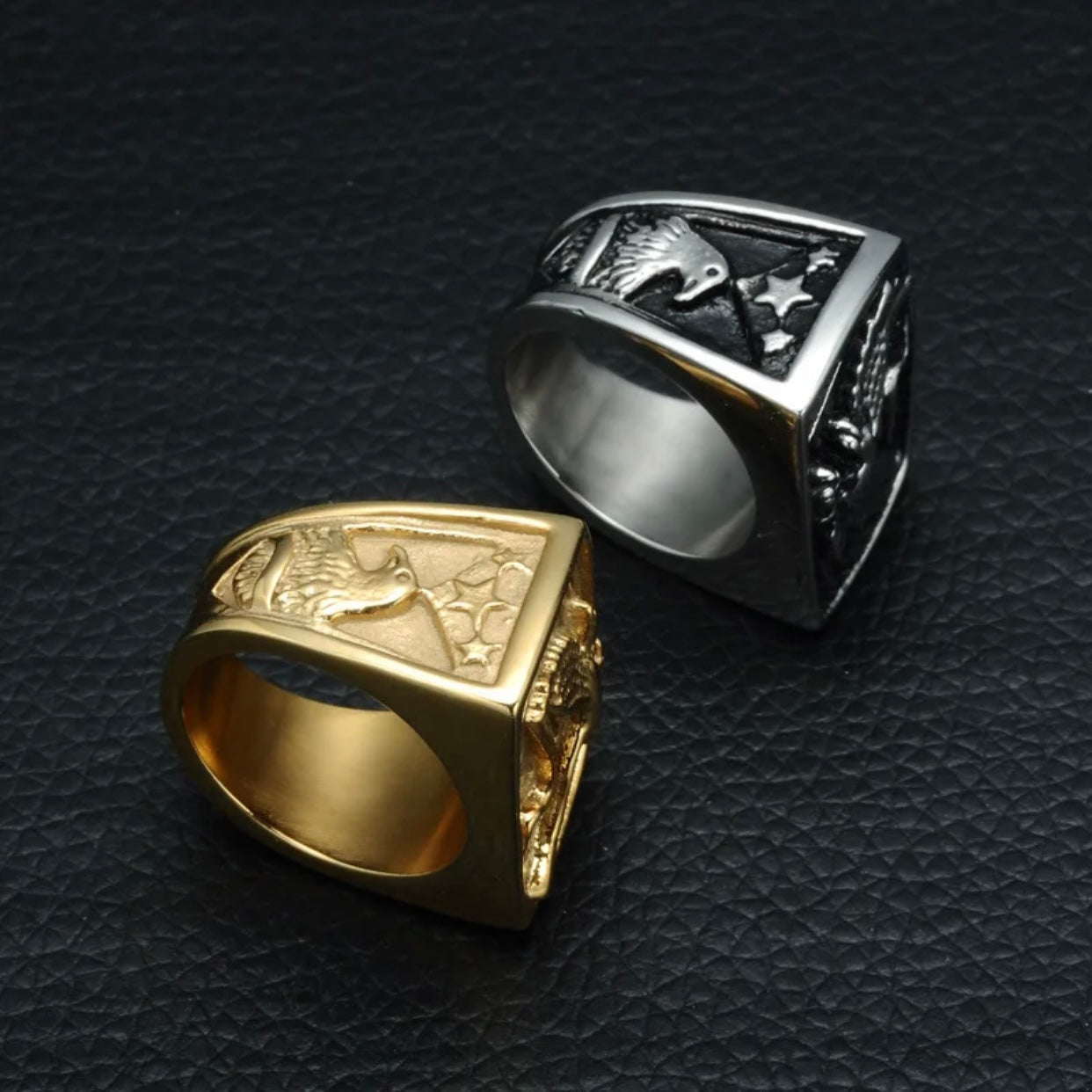 JACK TITANIUM STEEL EAGLE RING
