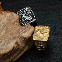 JACK TITANIUM STEEL EAGLE RING