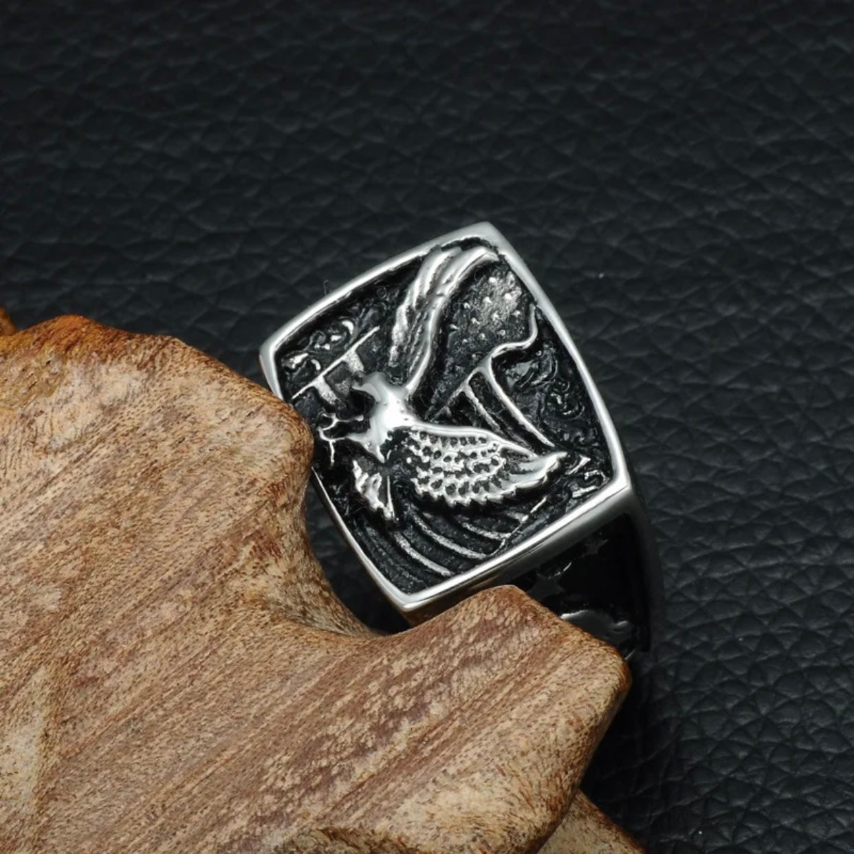 JACK TITANIUM STEEL EAGLE RING