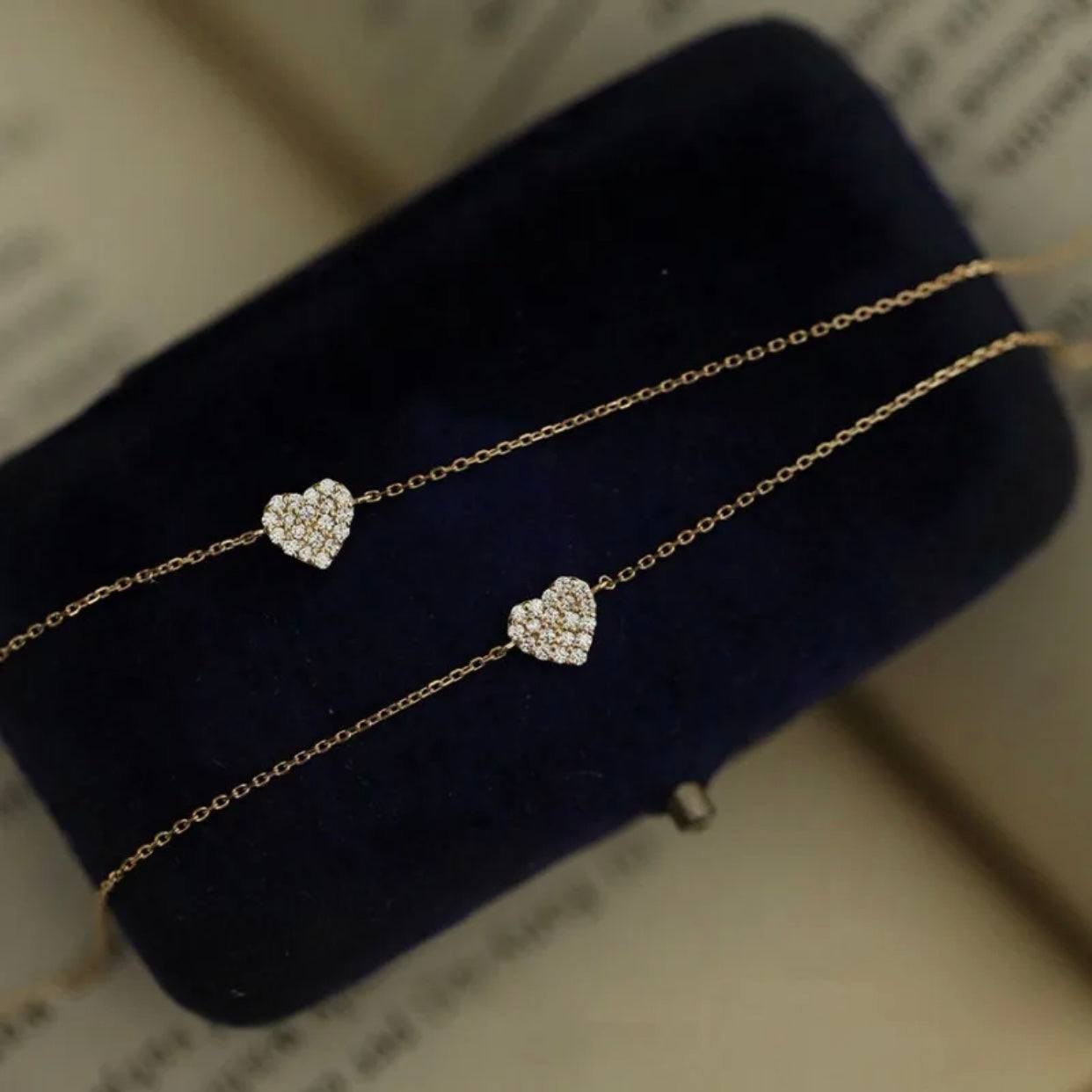 ANNABELLA STERLING SILVER PAVE HEART BRACELET