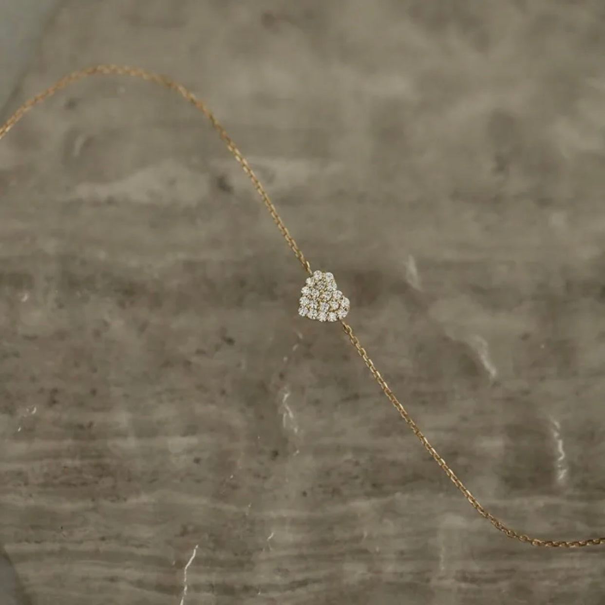 ANNABELLA STERLING SILVER PAVE HEART BRACELET