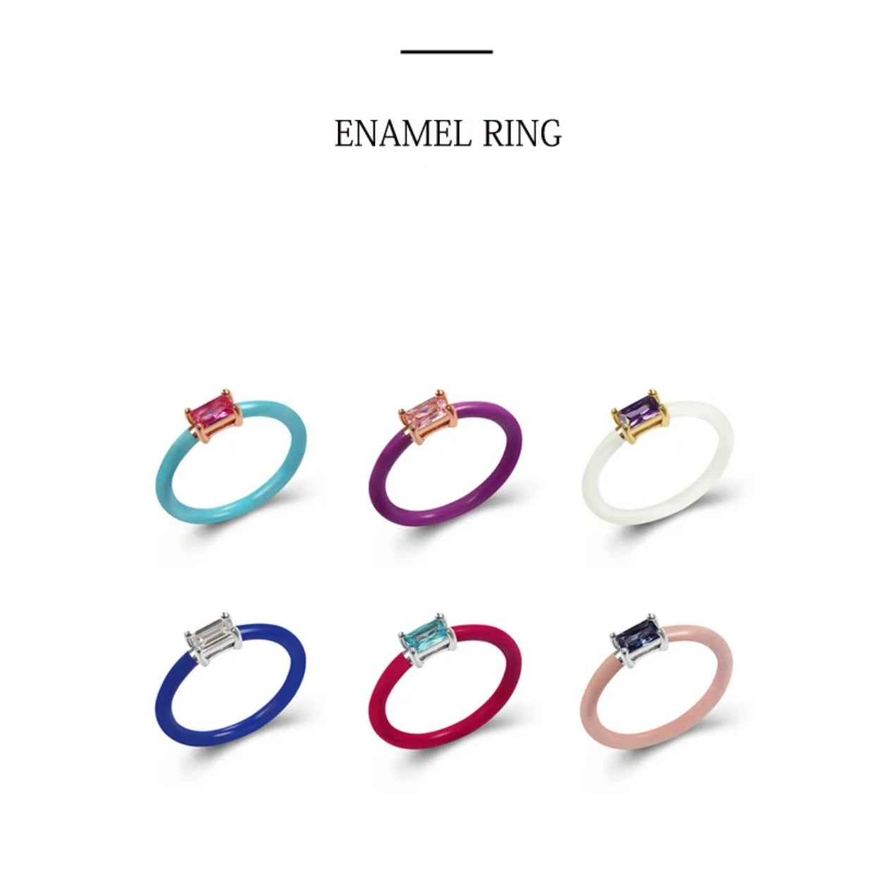 CELESTINA ENAMEL COLORFUL RINGS