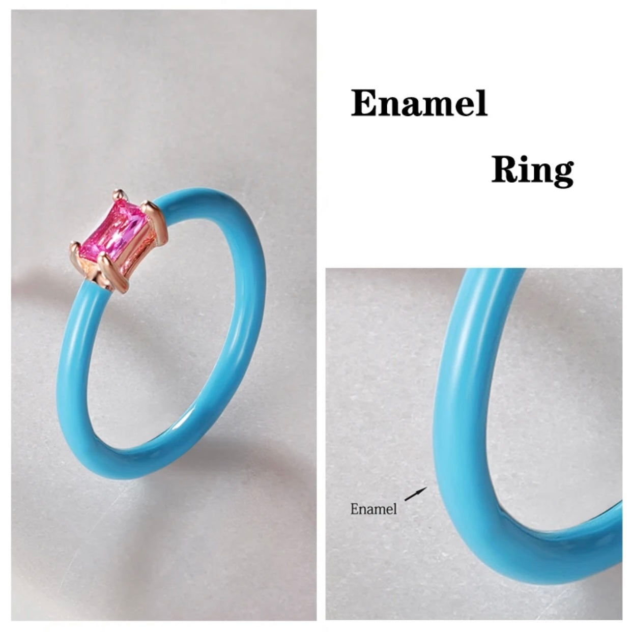CELESTINA ENAMEL COLORFUL RINGS
