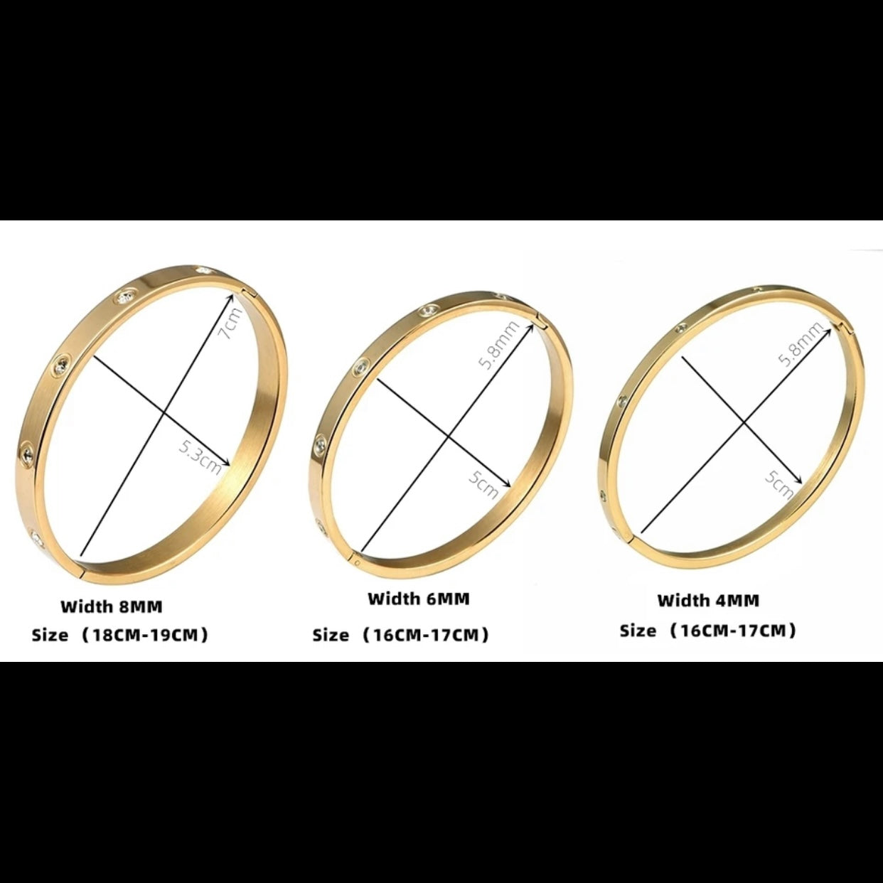 ENZO TITANIUM STEEL BLING CUFF BRACELET