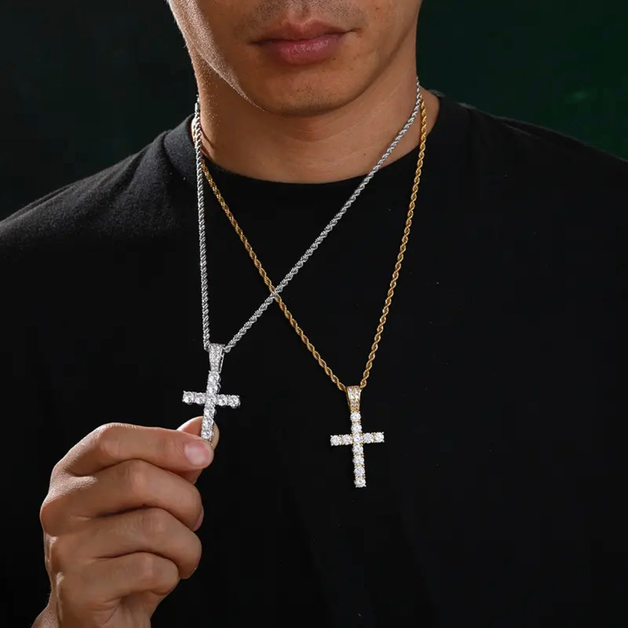 DIEGO MOISSANITE BLING CROSS