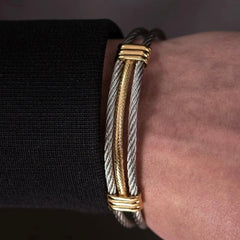 MATEO WIRE TWISTED OPEN CUFF BRACELET