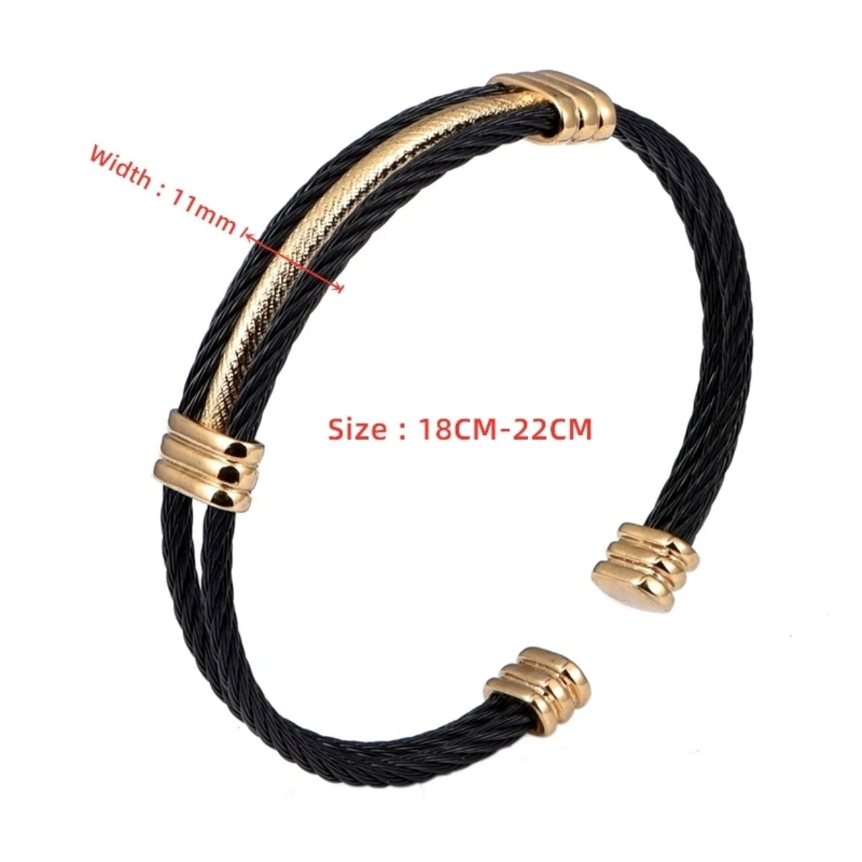 MATEO WIRE TWISTED OPEN CUFF BRACELET