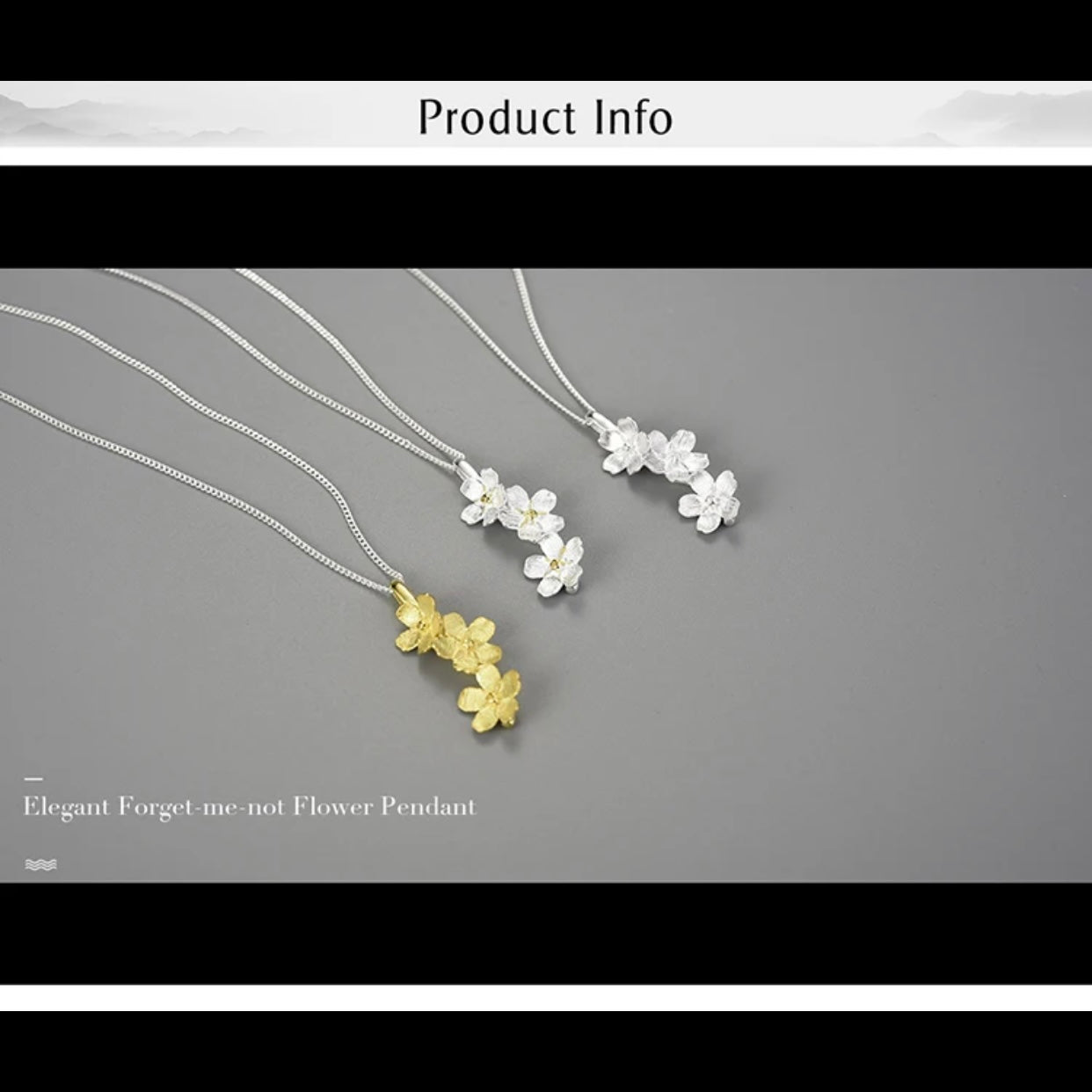 LOTUS FLOWER STERLING SILVER HANDCRAFTED NECKLACE
