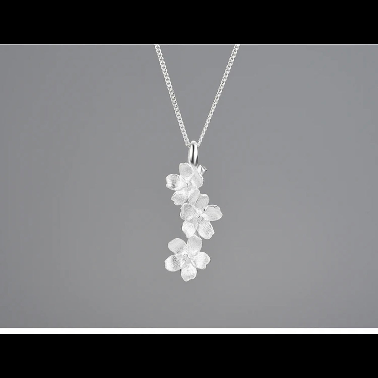 LOTUS FLOWER STERLING SILVER HANDCRAFTED NECKLACE