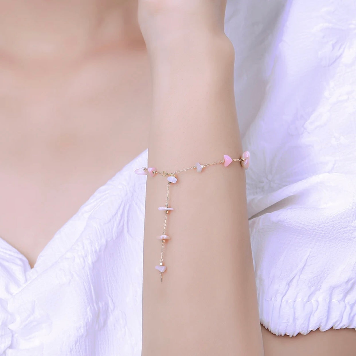 NATURAL STONES DAINTY BRACELET
