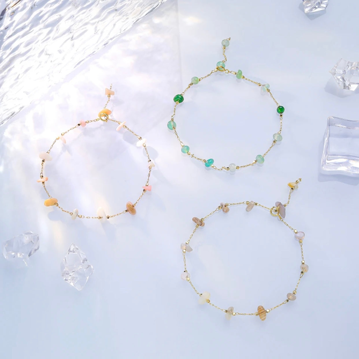 NATURAL STONES DAINTY BRACELET