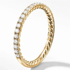 SARA STERLING SILVER PAVE BAND RING