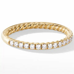 SARA STERLING SILVER PAVE BAND RING