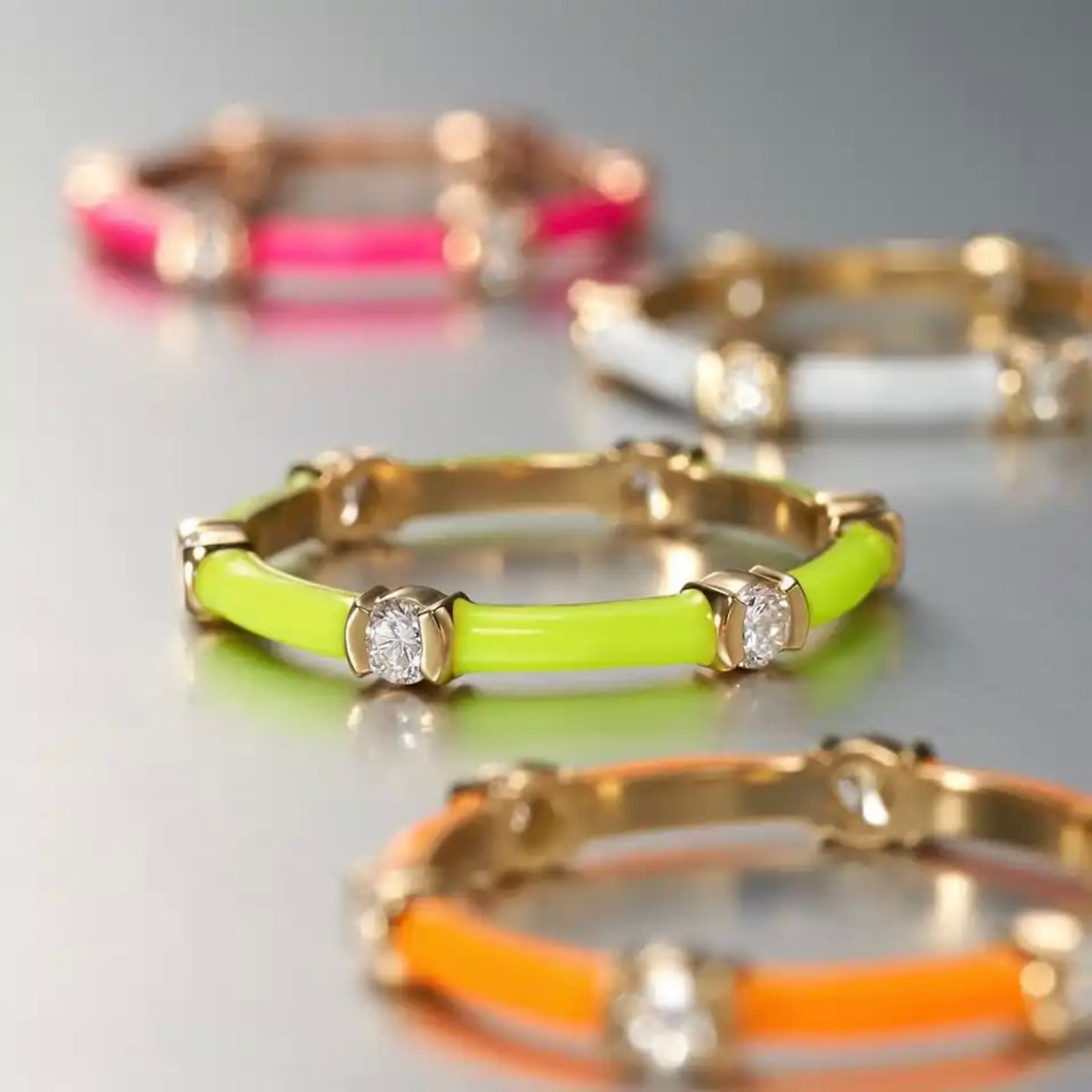NORCISE COLORFUL ENAMEL RING
