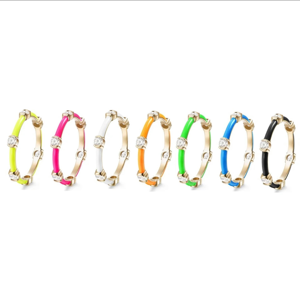NORCISE COLORFUL ENAMEL RING