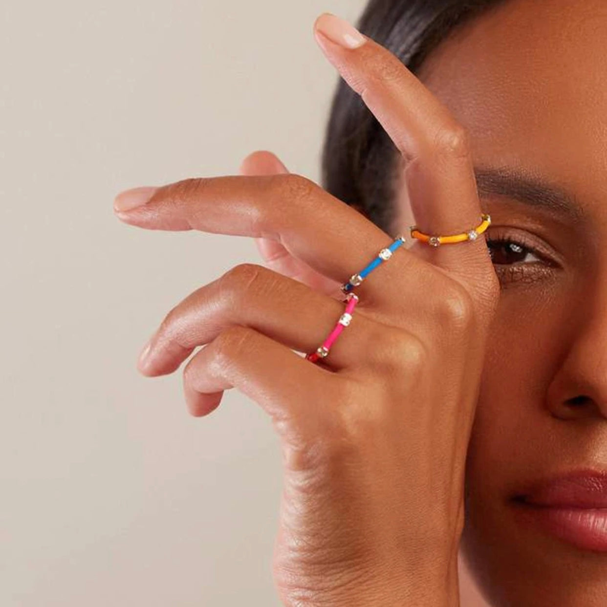 NORCISE COLORFUL ENAMEL RING
