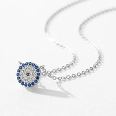 CRISTINA STERLING SILVER EVIL EYE NECKLACE