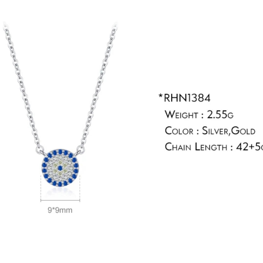 CRISTINA STERLING SILVER EVIL EYE NECKLACE