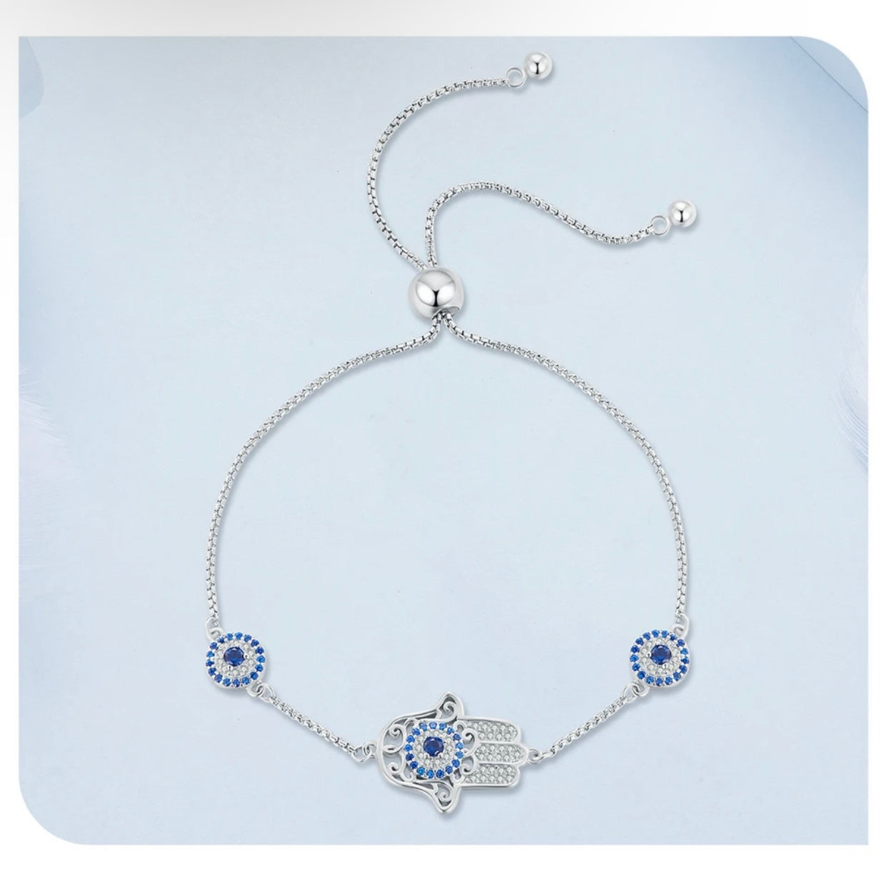 DAMARIA STERLING SILVER HAND OF FATIMA BRACELET
