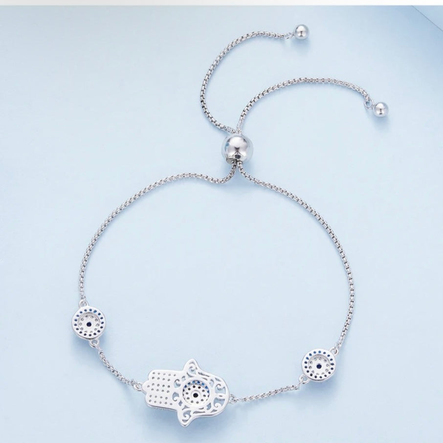 DAMARIA STERLING SILVER HAND OF FATIMA BRACELET
