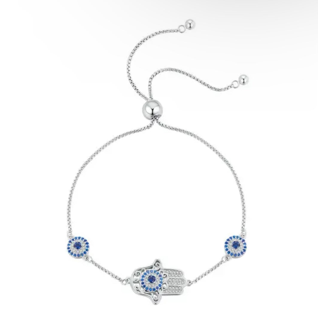 DAMARIA STERLING SILVER HAND OF FATIMA BRACELET