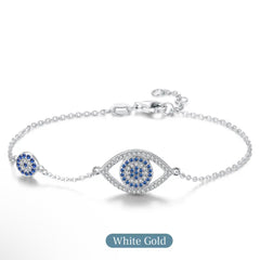 EVITA STERLING SILVER EVIL EYE BRACELET
