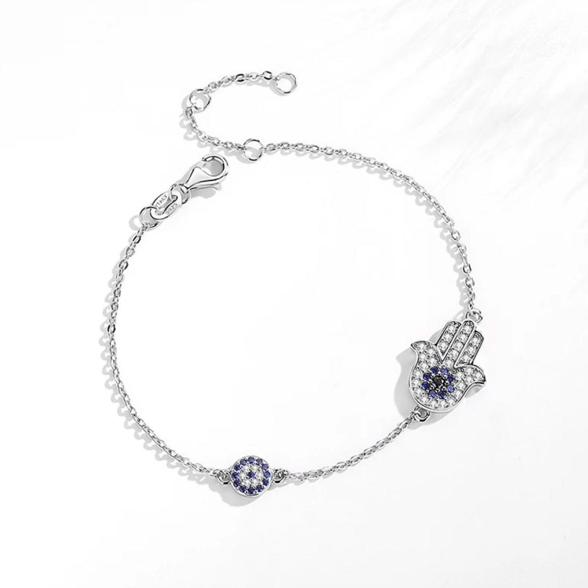 NAENIA STERLING SILVER HAND OF FATIMA BRACELET