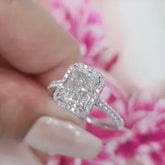 RADIANT 2CT WHITE GOLD LAB GROWN DIAMOND RING