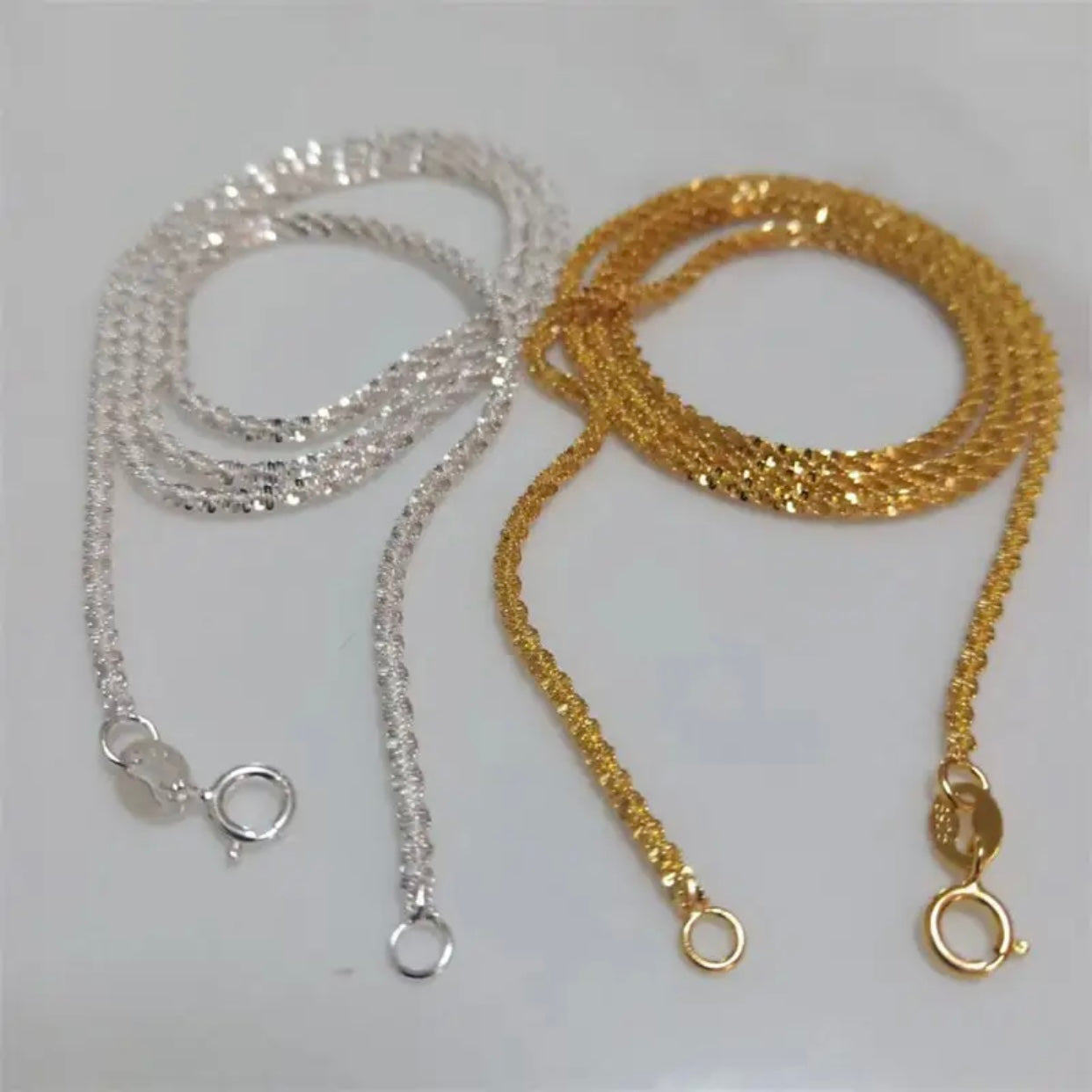 FABIOLA DIAMOND CUT ROPE CHAIN NECKLACE